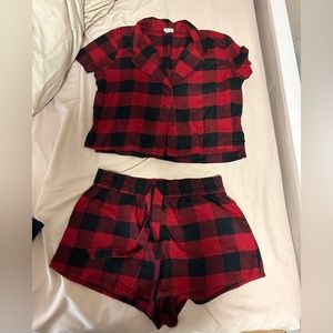 GARAGE Plaid PJ Set